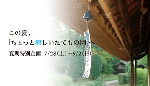 夏期特別企画 ちょっと涼しいたてもの園