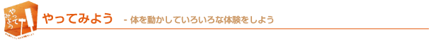 やってみよう