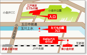 中央線からの行きかた地図